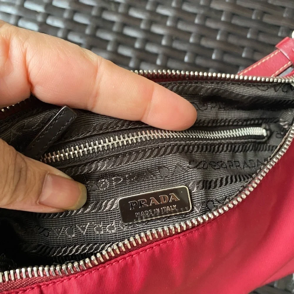 Prada Tessuto Nylon Mini Hobo Handbag